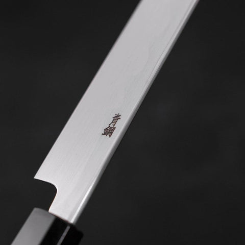 Yanagiba Blue Steel #2 Kasumi Manche en Buffle et Bois de Wengé 300mm-[Musashi]-[Couteaux de cuisine japonais]