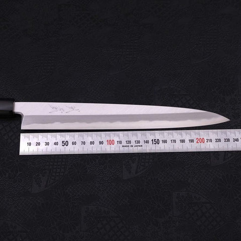 Yanagiba Blue Steel #2 Kasumi Manche en Buffle et Magnolia 240mm-[Musashi]-[Couteaux de cuisine japonais]