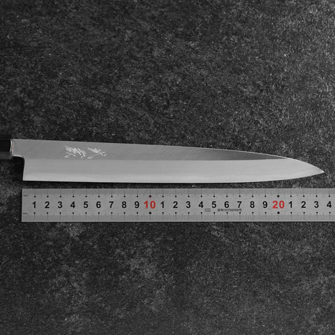 Yanagiba Blue Steel #2 Kasumi Manche en Buffle et Magnolia 240mm-[Musashi]-[Couteaux de cuisine japonais]