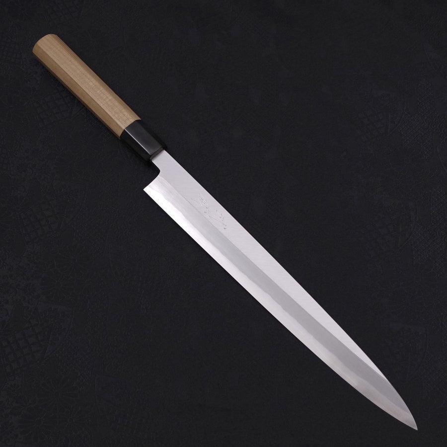 Yanagiba Blue Steel #2 Kasumi Manche en Buffle et Magnolia 270mm-[Musashi]-[Couteaux de cuisine japonais]