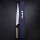Yanagiba Blue Steel #2 Kasumi Manche en Buffle et Magnolia 330mm-[Musashi]-[Couteaux de cuisine japonais]