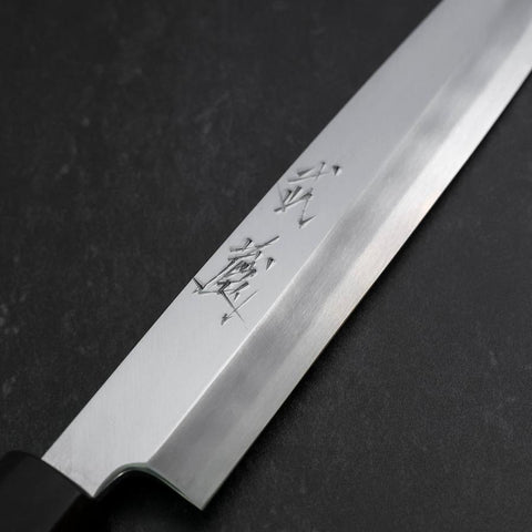 Yanagiba Blue Steel #2 Kasumi Manche en Noyer 165mm-[Musashi]-[Couteaux de cuisine japonais]