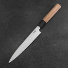 Yanagiba Blue Steel #2 Kasumi Manche en Noyer 180mm-[Musashi]-[Couteaux de cuisine japonais]