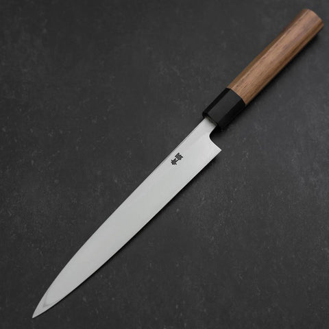 Yanagiba Blue Steel #2 Kasumi Manche en Noyer 200mm-[Musashi]-[Couteaux de cuisine japonais]