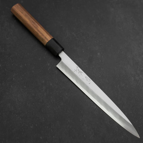 Yanagiba Blue Steel #2 Kasumi Manche en Noyer 200mm-[Musashi]-[Couteaux de cuisine japonais]