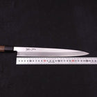 Yanagiba Blue Steel #2 Kasumi Manche en Noyer 270mm-[Musashi]-[Couteaux de cuisine japonais]