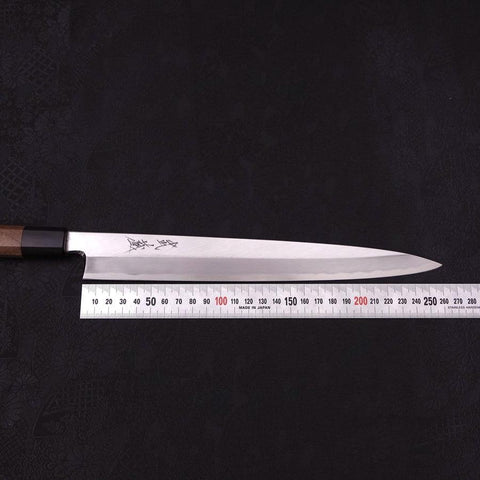 Yanagiba Blue Steel #2 Kasumi Manche en Noyer 270mm-[Musashi]-[Couteaux de cuisine japonais]