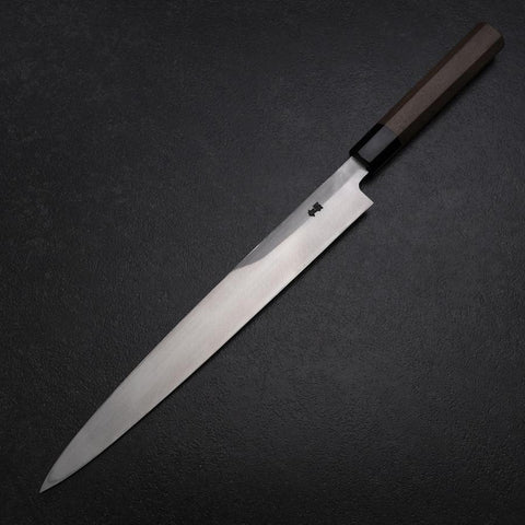 Yanagiba Blue Steel #2 Kasumi Manche en Noyer 300mm-[Musashi]-[Couteaux de cuisine japonais]