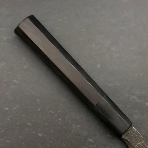 Yanagiba Blue Steel #2 Kurouchi Chokin Sakura-Fuji Manche en Buffle et Ébène 210mm-[Musashi]-[Couteaux de cuisine japonais]
