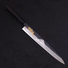 Yanagiba Blue Steel #2 Kurouchi Chokin Sakura-Fuji Manche en Buffle et Ébène 270mm-[Musashi]-[Couteaux de cuisine japonais]