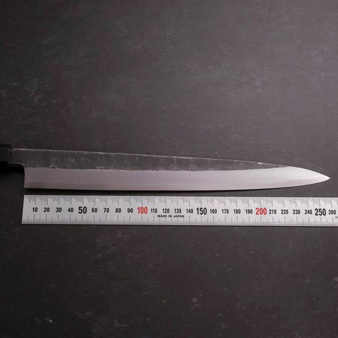 Yanagiba Blue Steel #2 Kurouchi Manche en Buffle et Bois de Wengé 270mm-[Musashi]-[Couteaux de cuisine japonais]