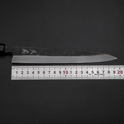 Yanagiba Blue Steel #2 Kurouchi Manche en Buffle et Ébène 210mm-[Musashi]-[Couteaux de cuisine japonais]