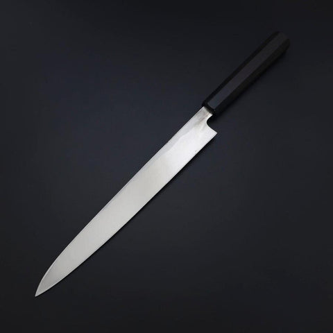 Yanagiba Blue Steel #2 Kurouchi Manche en Buffle et Ébène 260mm-[Musashi]-[Couteaux de cuisine japonais]
