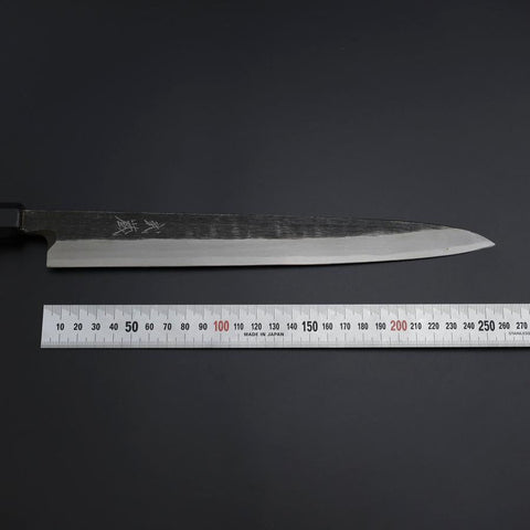 Yanagiba Blue Steel #2 Kurouchi Manche en Buffle et Ébène 260mm-[Musashi]-[Couteaux de cuisine japonais]