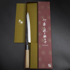 Yanagiba Blue Steel #2 Kurouchi Tsuchime Deba White Steel #2 Kurouchi Tsuchime Manche en Cerisier 150mm 200mm-[Musashi]-[Couteaux de cuisine japonais]