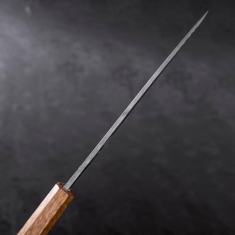 Yanagiba Blue Steel #2 Kurouchi Tsuchime Manche Yaki Urushi 210mm-[Musashi]-[Couteaux de cuisine japonais]