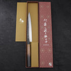 Yanagiba Blue Steel #2 Kurouchi Tsuchime Manche Yaki Urushi 210mm-[Musashi]-[Couteaux de cuisine japonais]