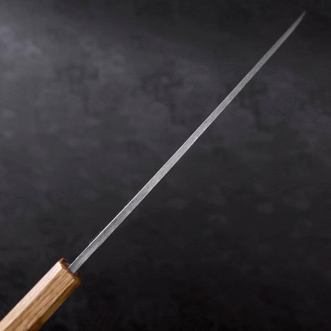 Yanagiba Blue Steel #2 Kurouchi Tsuchime Manche Yaki Urushi 240mm-[Musashi]-[Couteaux de cuisine japonais]