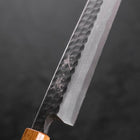 Yanagiba Blue Steel #2 Kurouchi Tsuchime Manche Yaki Urushi 300mm-[Musashi]-[Couteaux de cuisine japonais]
