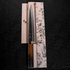 Yanagiba Blue Steel #2 Kurouchi Tsuchime Manche Yaki Urushi 300mm-[Musashi]-[Couteaux de cuisine japonais]