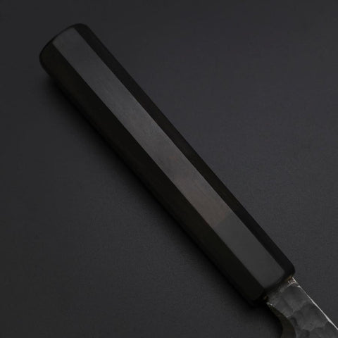 Yanagiba Blue Steel #2 Kurouchi Tsuchime Manche en Buffle et Ébène 260mm-[Musashi]-[Couteaux de cuisine japonais]