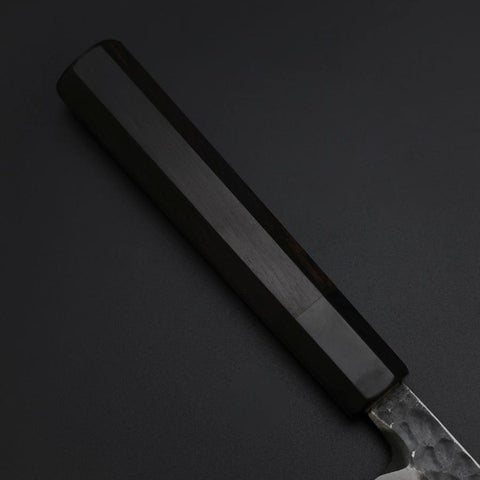 Yanagiba Blue Steel #2 Kurouchi Tsuchime Manche en Buffle et Ébène 270mm-[Musashi]-[Couteaux de cuisine japonais]