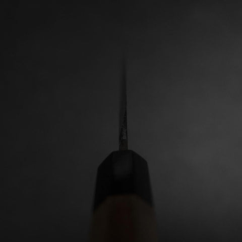 Yanagiba Blue Steel #2 Kurouchi Tsuchime Manche en Noyer 165mm-[Musashi]-[Couteaux de cuisine japonais]