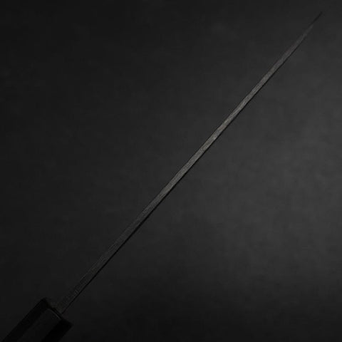 Yanagiba Blue Steel #2 Kurouchi Tsuchime Manche en Noyer 165mm-[Musashi]-[Couteaux de cuisine japonais]