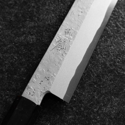 Yanagiba Blue Steel #2 Nashiji Manche en Buffle et Noyer 270mm-[Musashi]-[Couteaux de cuisine japonais]