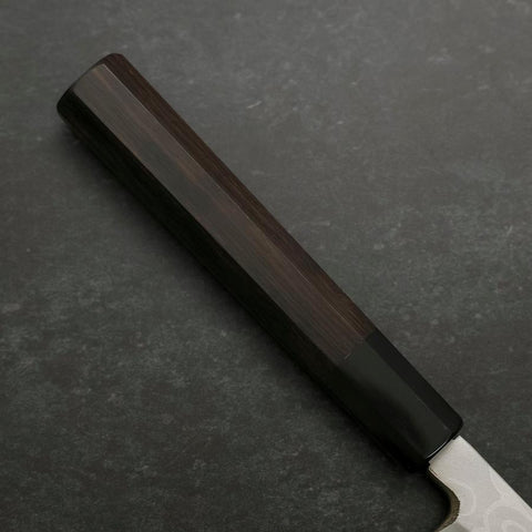 Yanagiba Blue Steel #2 Suminagashi Manche en Buffle et Ébène 240mm-[Musashi]-[Couteaux de cuisine japonais]