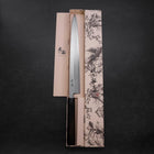 Yanagiba Blue Steel #2 Suminagashi Manche en Buffle et Ébène 300mm-[Musashi]-[Couteaux de cuisine japonais]