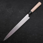 Yanagiba Blue Steel #2 Suminagashi Manche en Buffle et Magnolia 260mm-[Musashi]-[Couteaux de cuisine japonais]