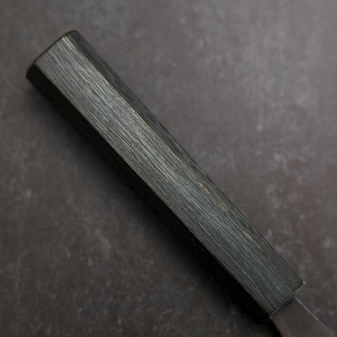 Yanagiba Blue steel #1 Double-Tranchant Manche Urushi Bleu Sombre 170mm-[Musashi]-[Couteaux de cuisine japonais]