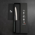 Yanagiba Blue steel #1 Double-Tranchant Manche Urushi Bleu Sombre 170mm-[Musashi]-[Couteaux de cuisine japonais]