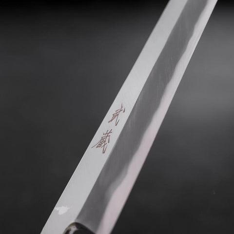 Yanagiba Blue steel #1 Hon-Kasumi Manche en Buffle et Noyer 300mm-[Musashi]-[Couteaux de cuisine japonais]