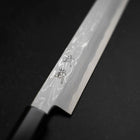Yanagiba Blue steel #1 Suminagashi Manche en Buffle et Ébène avec Saya 270mm-[Musashi]-[Couteaux de cuisine japonais]