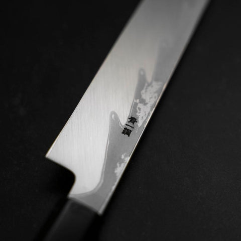 Yanagiba Blue steel #1 Suminagashi Manche en Buffle et Ébène avec Saya 270mm-[Musashi]-[Couteaux de cuisine japonais]
