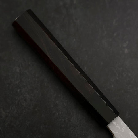 Yanagiba Blue steel #1 Suminagashi Manche en Buffle et Ébène avec Saya 270mm-[Musashi]-[Couteaux de cuisine japonais]