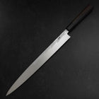 Yanagiba Blue steel #1 Suminagashi Manche en Buffle et Ébène avec Saya 330mm-[Musashi]-[Couteaux de cuisine japonais]