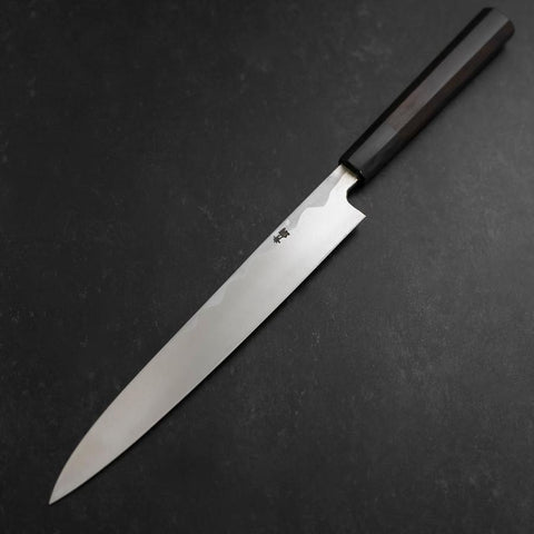 Yanagiba Blue steel #2 Damas Manche en Buffle et Ébène 210mm-[Musashi]-[Couteaux de cuisine japonais]