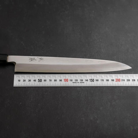 Yanagiba Blue steel #2 Damas Manche en Buffle et Ébène 210mm-[Musashi]-[Couteaux de cuisine japonais]