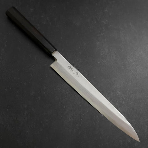 Yanagiba Blue steel #2 Damas Manche en Buffle et Ébène 210mm-[Musashi]-[Couteaux de cuisine japonais]