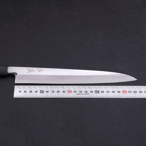 Yanagiba Blue Steel #2 Damascus Shitan Handle 240mm-[Musashi]-[Japanese-Kitchen-Knives]