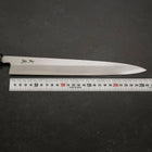 Yanagiba Blue Steel #2 Suminagashi Buffalo Ebony Handle 270mm-[Musashi]-[Japanese-Kitchen-Knives]