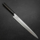 Yanagiba Blue steel #2 Suminagashi Manche en Buffle et Ébène 300mm-[Musashi]-[Couteaux de cuisine japonais]
