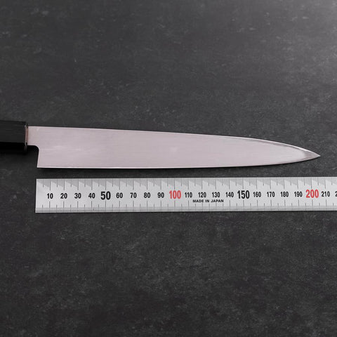 Yanagiba Gaucher AUS-10 Poli Manche en Buffle et Bois de Teck 210mm-[Musashi]-[Couteaux de cuisine japonais]