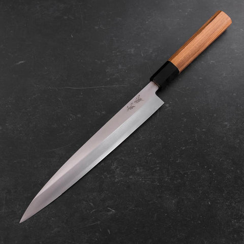 Yanagiba Gaucher AUS-10 Poli Manche en Buffle et Teck 240mm-[Musashi]-[Couteaux de cuisine japonais]