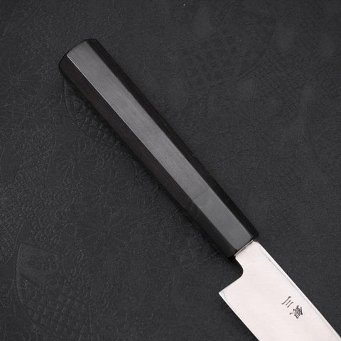 Yanagiba Gaucher Silver Steel #3 Kasumi Manche en Buffle et Ébène 210mm-[Musashi]-[Couteaux de cuisine japonais]