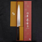 Yanagiba Gaucher Silver Steel #3 Kasumi Manche en Buffle et Ébène 240mm-[Musashi]-[Couteaux de cuisine japonais]