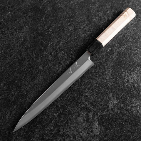 Yanagiba Gaucher Silver Steel #3 Kasumi Manche en Buffle et Magnolia 210mm-[Musashi]-[Couteaux de cuisine japonais]